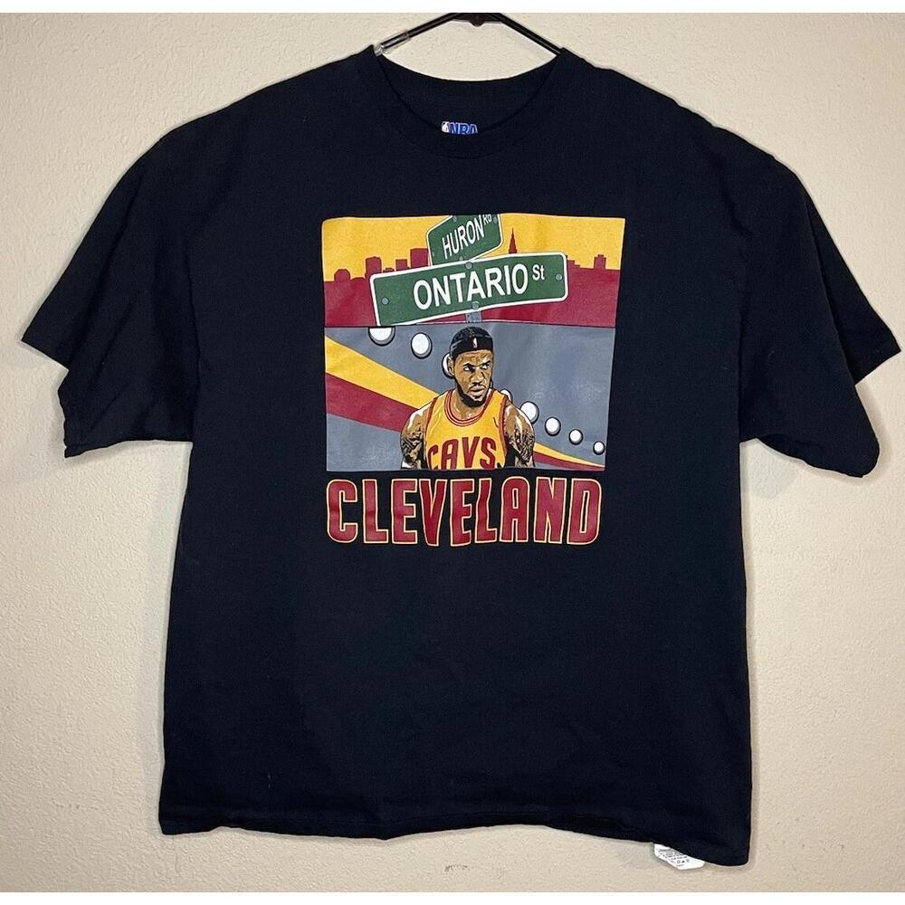 Cleveland Cavilers Lebron James Mens Black Graphic T Shirt arge